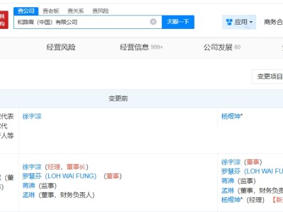 和路雪中國(guó)公司發(fā)生董事長(zhǎng)變更