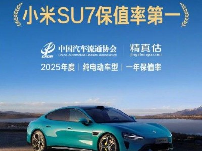 《2025汽車保值率報告》出爐,小米SU7純電動車領域奪冠,雷軍致謝用戶