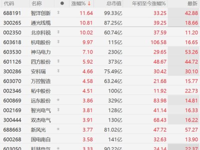 A股異動(dòng)丨AI算力爆發(fā)催生需求,電網(wǎng)設(shè)備股集體強(qiáng)勢(shì),智洋創(chuàng)新漲超11%,杭電股份10CM漲停