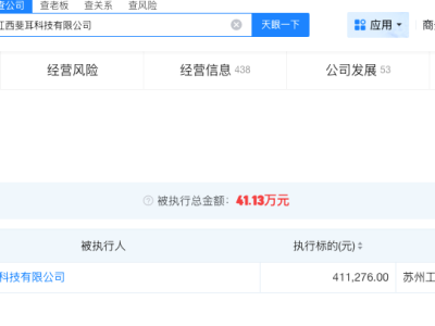 汪峰持股公司被執(zhí)行41萬