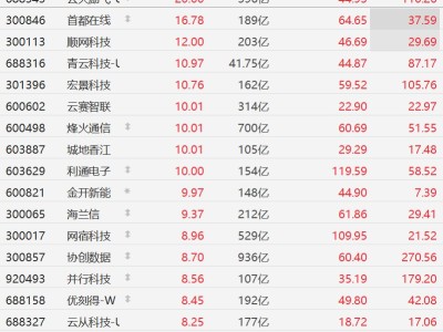 A股算力概念股連續第二日大漲,云天勵飛、云賽智聯等多股漲停