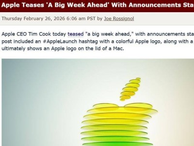 庫克預告蘋果“發布大周”來襲，多款新品齊登場涵蓋M5芯片設備