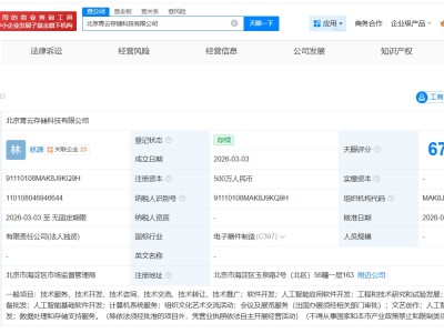 青云科技在北京成立存儲科技公司 注冊資本500萬