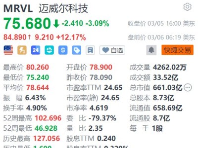 美股異動｜邁威爾科技美股盤前漲超12% 業(yè)績和營收展望雙超市場預期