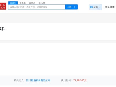 郎酒股份成被執行人
