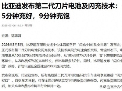 比亞迪放大招!第二代刀片電池配閃充,電動車短板補齊燃油車何去何從