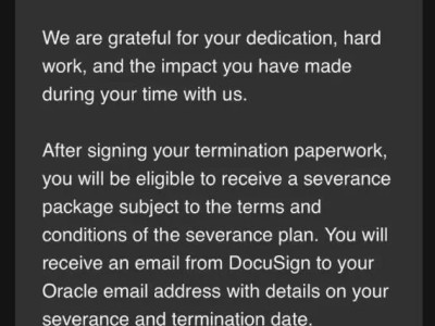 突發大裁員！甲骨文3萬人一覺睡醒工作沒了