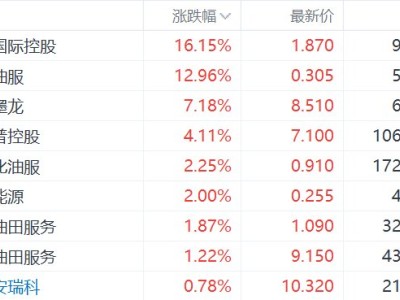 港股異動丨特朗普威脅打擊伊朗能源設(shè)施，油氣設(shè)備與服務(wù)股集體大漲，百勤油服漲近13%，山東墨龍漲超7%