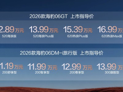 2026款海豹06GT與DM-i旅行版上市 配置升級續航給力起售親民