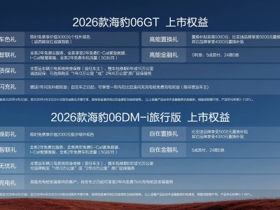 2026款海豹06GT與DM-i旅行版上市 續航配置升級 售價親民引關注