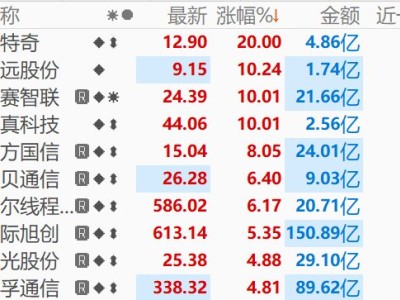 算力租賃板塊直線拉升，直真科技、思特奇、云賽智聯漲停
