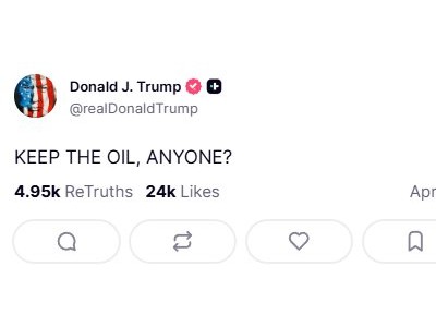 特朗普揶揄盟友：有人想要石油嗎？