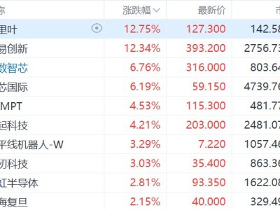 港股芯片股走強(qiáng),中芯國(guó)際漲超6%