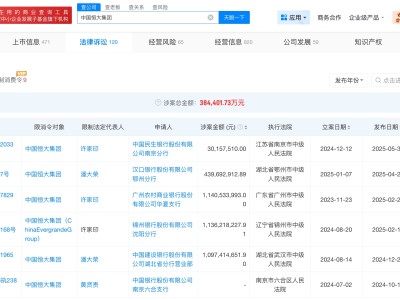 恒大系多家公司已成老賴